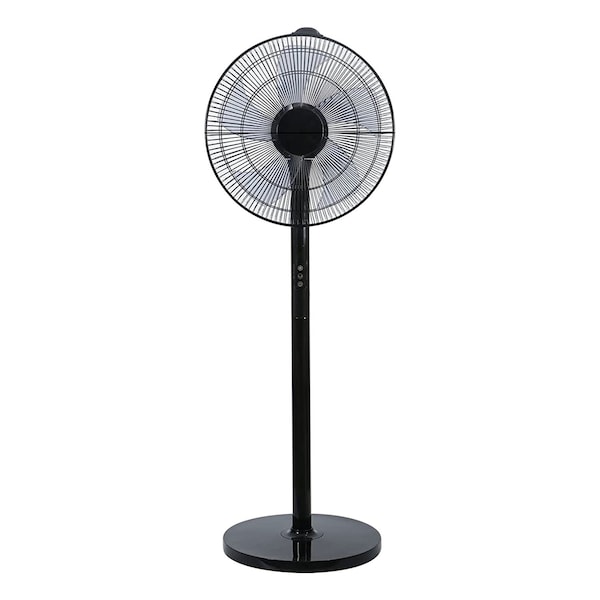 Edendirect 14.5 Inch Adjustable Pedestal Stand Fan with 12 Speed , Remote Control, 90deg Oscillation, Timer - IR-STAND1601WRC