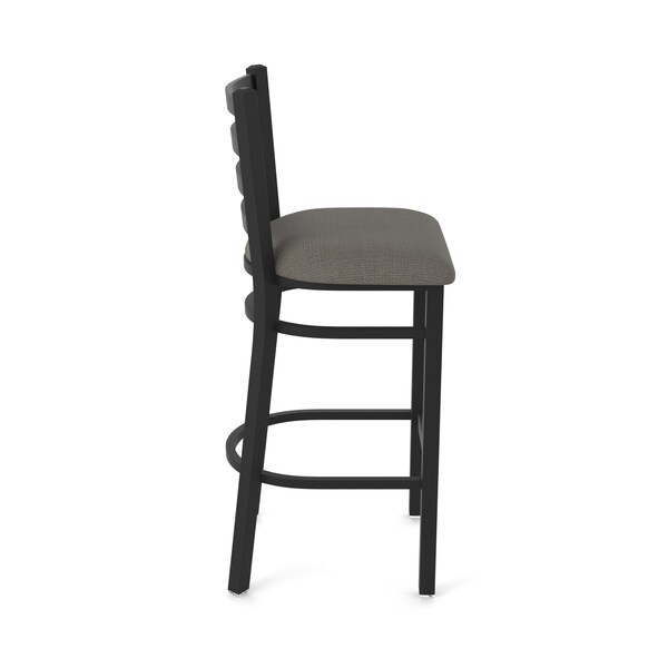 Holland Bar Stool Co 25" Stationary Counter Stool, Black Wrinkle, Graph Chalice Seat - 40025BW019