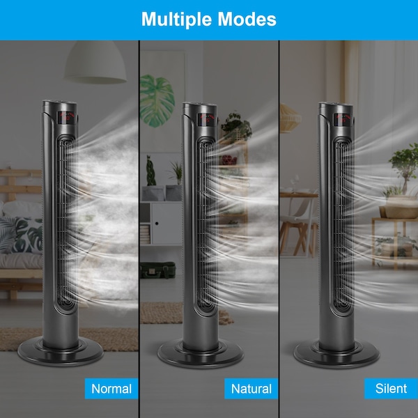 Edendirect 36 Inch Cooling Tower Fan with 3 Speed Settings and  Timer, 70 Degree Auto Oscillating with Remote - IR-TOWER37RCG