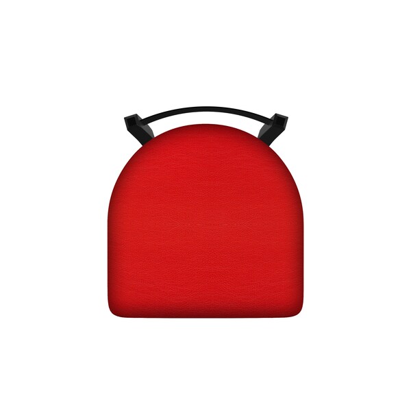 Holland Bar Stool Co 25" Low Back Swivel Counter Stool, Black Wrinkle, Canter Red Seat - 82125BW011