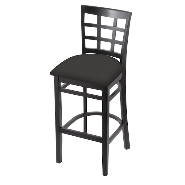 Holland Bar Stool Co 25" Counter Stool, Black Finish, Canter Iron Seat - 313025BLK008