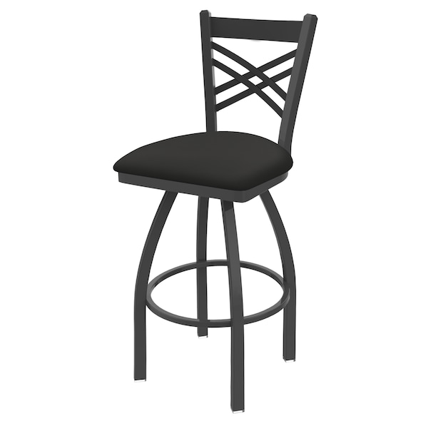 Holland Bar Stool Co 25" Swivel Counter Stool, Pewter Finish, Canter Iron Seat - 82025PW008