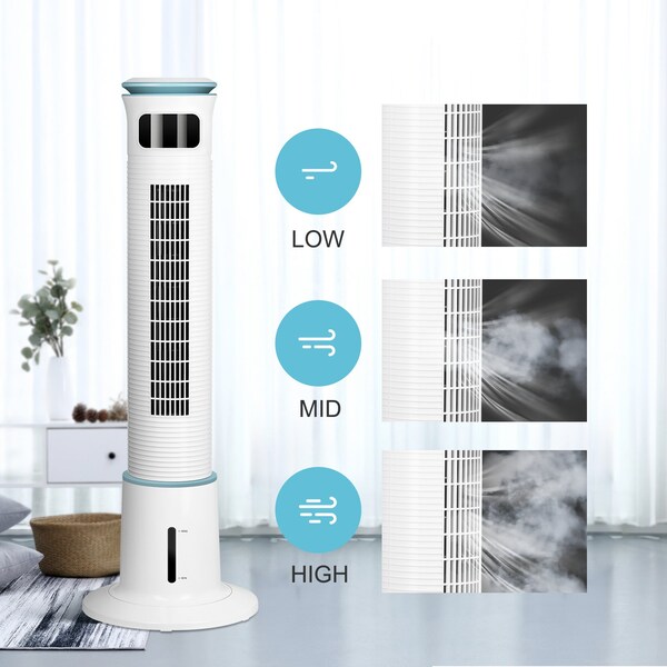 Edendirect 43 Inch Cooling Tower Fan with 12 Speeds & 3 Modes Settings , Timer - IR-TOWERMIST43RCW