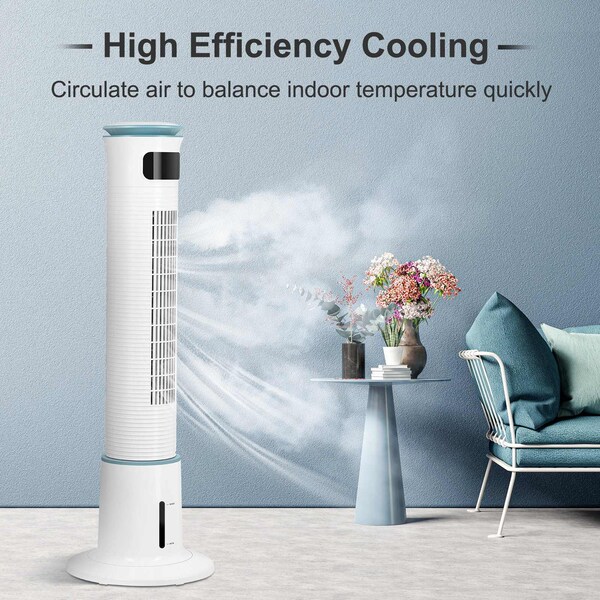 Edendirect 43 Inch Cooling Tower Fan with 12 Speeds & 3 Modes Settings , Timer - IR-TOWERMIST43RCW