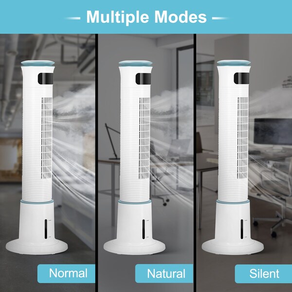 Edendirect 43 Inch Cooling Tower Fan with 12 Speeds & 3 Modes Settings , Timer - IR-TOWERMIST43RCW