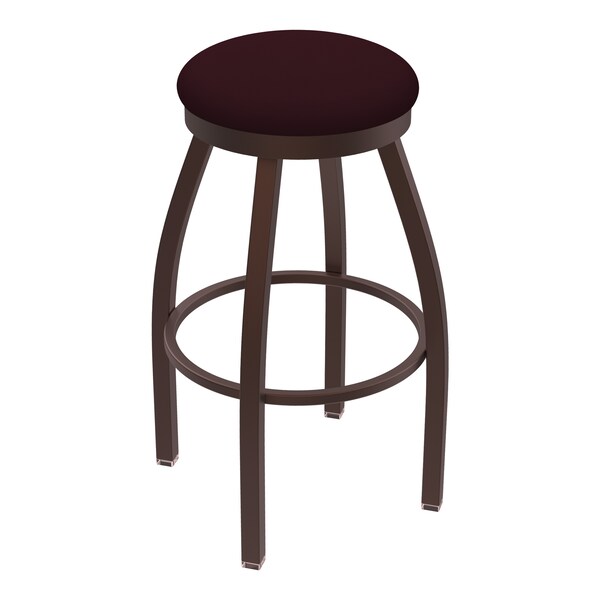 Holland Bar Stool Co 25" Swivel Counter Stool, Bronze Finish, Canter Bordeaux Seat - 80225BZ005
