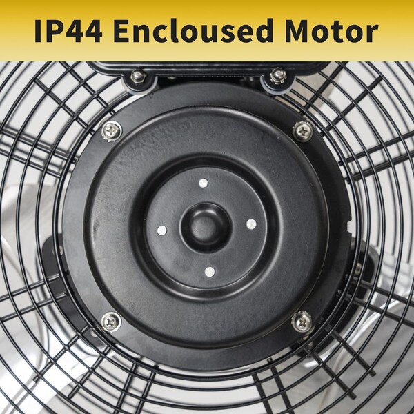 Edendirect 20 in. 3 Speeds Pedestal Fan in Yellow with IP44 Enclosed Motor - IR-FANP20TM