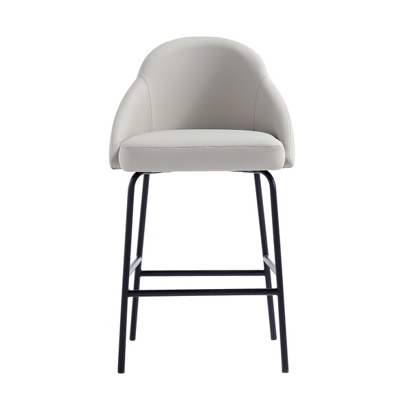Manhattan Comfort Gracie Counter Stool  in Stone and Black - CS019-BST