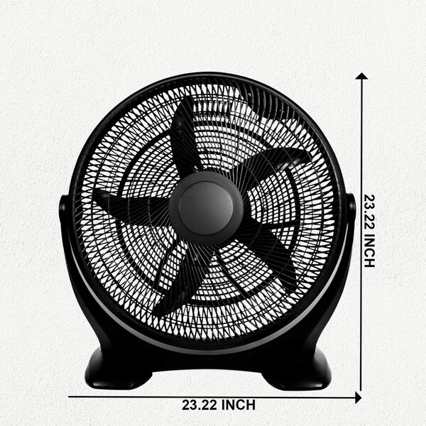 Edendirect 20-Inch 3-Speed Oscillating Floor Fan, Quiet, Adjustable Airflow, Built-in Handle, Indoor/Outdoor - IR-FLOOR20PLATICEXP