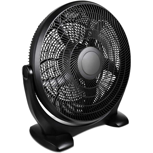 Edendirect 20-Inch 3-Speed Oscillating Floor Fan, Quiet, Adjustable Airflow, Built-in Handle, Indoor/Outdoor - IR-FLOOR20PLATICEXP