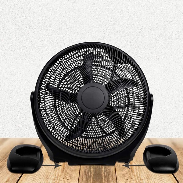 Edendirect 20-Inch 3-Speed Oscillating Floor Fan, Quiet, Adjustable Airflow, Built-in Handle, Indoor/Outdoor - IR-FLOOR20PLATICEXP