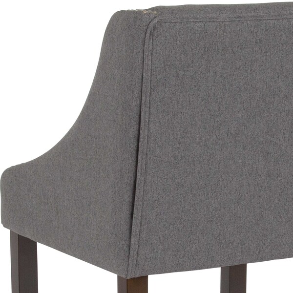 Flash Furniture Gray Fabric/Wood Stool, 24 - CH-182020-24-DKGY-F-GG