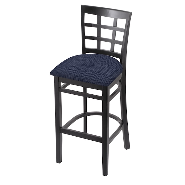 Holland Bar Stool Co 25" Counter Stool, Black Finish, Graph Anchor Seat - 313025BLK014