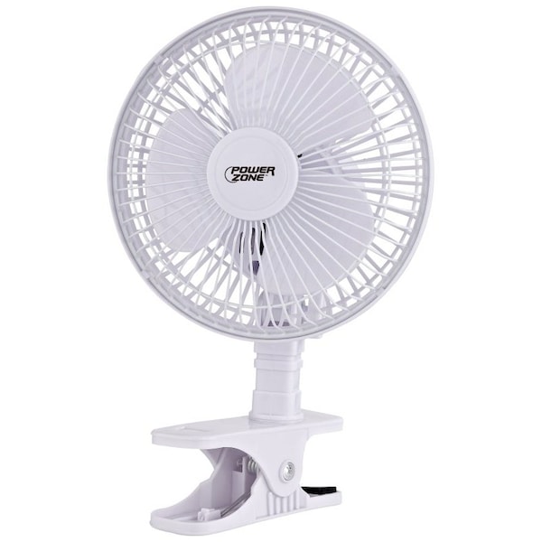 Powerzone PowerZone F-0645 Clip-on Oscillating Portable Fan, 6 in Dia Blade, 120 VAC - F-0645