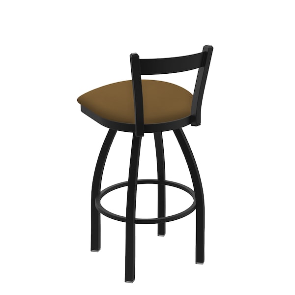 Holland Bar Stool Co 25" Low Back Swivel Counter Stool, Black Wrinkle, Canter Saddle Seat - 82125BW012