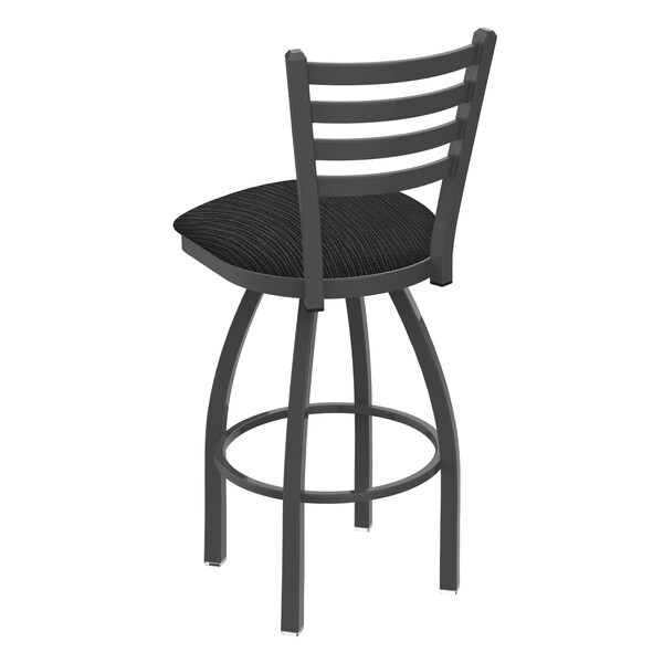 Holland Bar Stool Co 25" Swivel Counter Stool, Pewter Finish, Graph Coal Seat - 41025PW018