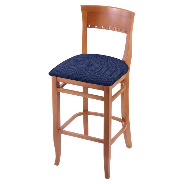 Holland Bar Stool Co 25" Counter Stool, Medium Finish, Graph Anchor Seat - 316025MED014