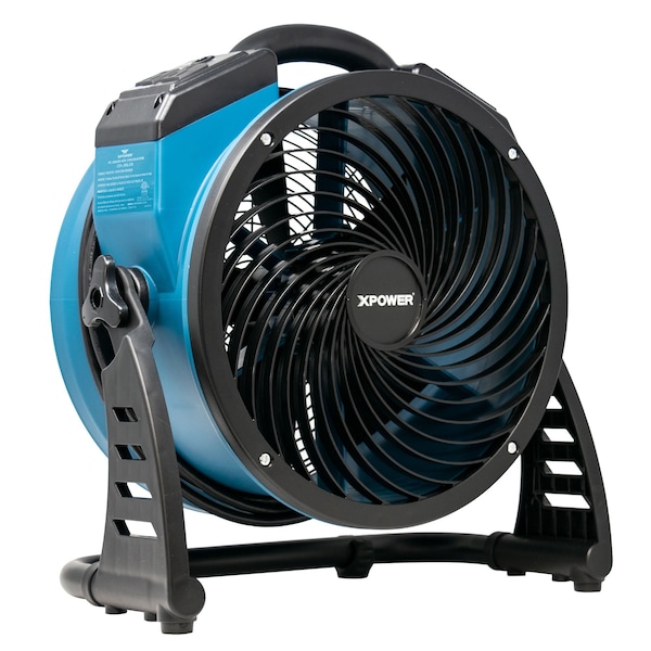 Xpower Air Circulator W/ Power Outlets for Daisy Chain, 1560 CFM, 1 Amp, Variable Speed, 13 in Sealed Brushless DC Motor - FC-250AD