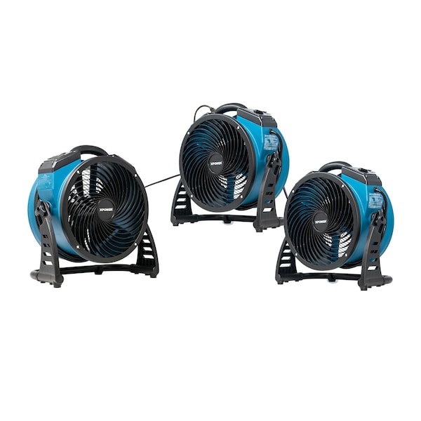 Xpower Air Circulator W/ Power Outlets for Daisy Chain, 1560 CFM, 1 Amp, Variable Speed, 13 in Sealed Brushless DC Motor - FC-250AD