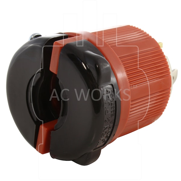 Ac Works NEMA L7-30P 30A 277V 3-Prong Locking Male Plug with UL, C-UL Approval in Orange - ASL730P