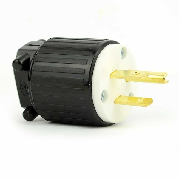 Superior Electric Straight Electrical Plug 3 Wire, 15 Amps, 125V, NEMA 5-15P - YGA019