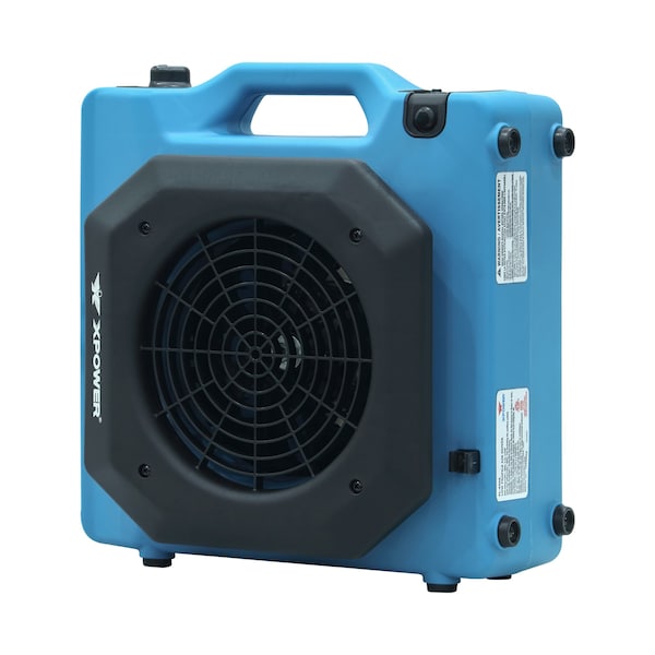 Xpower 650 CFM, 3 Speed Low Profile Air Mover, Floor Fan, Carpet Dryer with Built-in Power Outlets - PL-650A