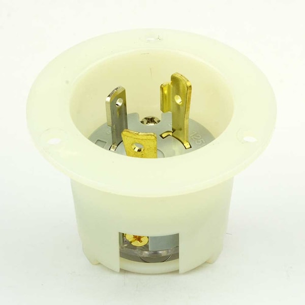 Superior Electric Twist Lock Flanged Inlet 3 Wire, 30 Amps, 250V, NEMA L6-30P - YGF169