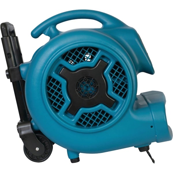 Xpower Air Mover W/ Telescopic Handle and Wheels, 1 HP, 3600 CFM, 8.5 Amps, 4 Positions, 3 Speeds - X-830H