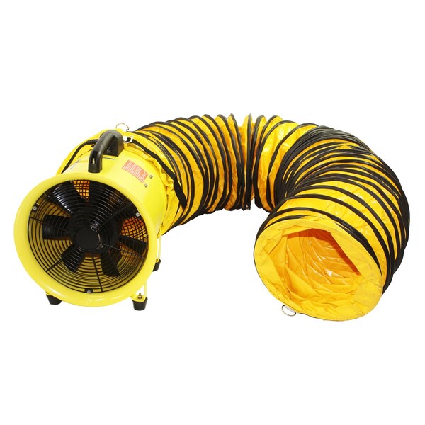 Maxx Air Cylinder Fan, Air Circulator, Axial Fan, Blower Exhaust Fan Non-Oscillating, 120 V, 900 CFM - HVHF 08COMBOUPS