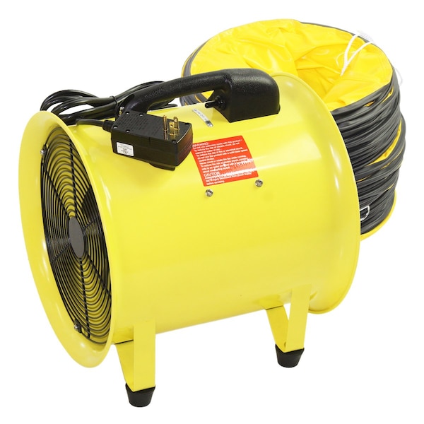 Maxx Air Cylinder Fan, Air Circulator, Axial Fan, Blower Exhaust Fan Non-Oscillating, 120 V, 900 CFM - HVHF 08COMBOUPS
