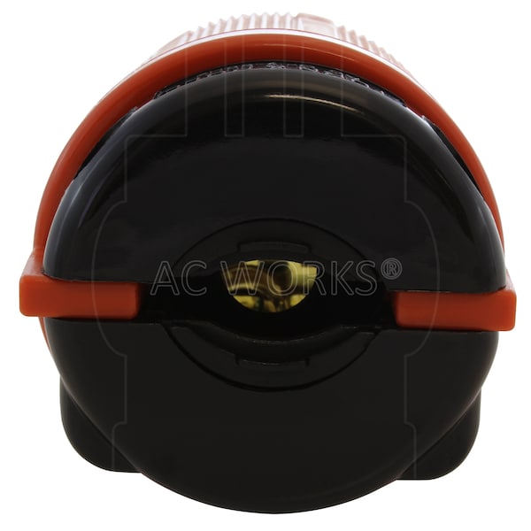 Ac Works NEMA L16-30P 3-Phase 30A 480V 4-Prong Locking Male Plug with UL, C-UL Approval in Orange - ASL1630P
