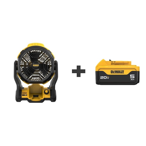 Dewalt MAX Jobsite Fan 20V w/ Battery - DCE512B + DCB205