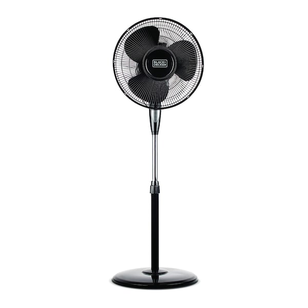 Black & Decker Stand Fan with Remote, 16 Inches, Black - BFSR16B