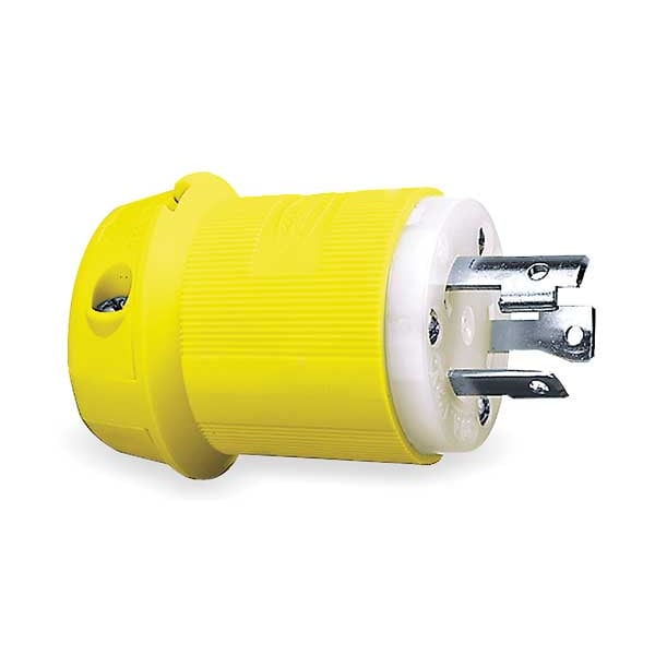 Hubbell 30A Marine Twist-Lock Plug 2P 3W 250VAC L6-30P YL - HBL26CM21