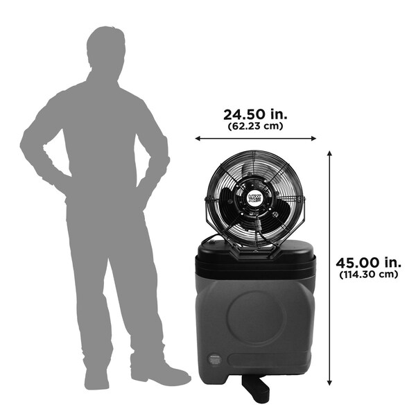 Maxx Air 14 In. 3-Speed Misting Fan with 40 Gallon Tank - CDMP1420BLU