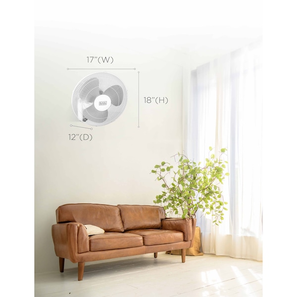 Black & Decker 16 '' Wall Fan with Remote - BFWL16R