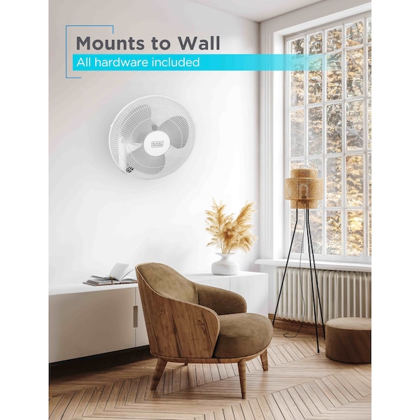 Black & Decker 16 '' Wall Fan with Remote - BFWL16R