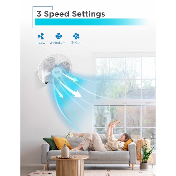 Black & Decker 16 '' Wall Fan with Remote - BFWL16R