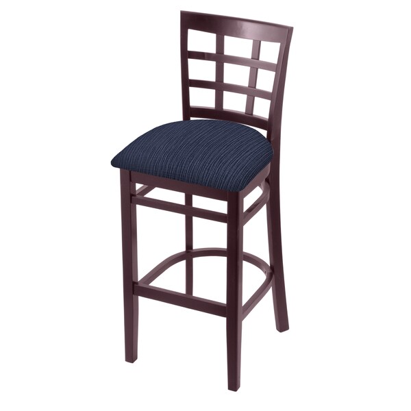 Holland Bar Stool Co 25" Counter Stool, Dark Cherry Finish, Graph Anchor Seat - 313025DC014