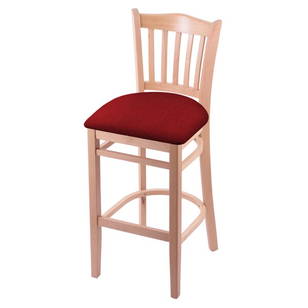 Holland Bar Stool Co 25" Counter Stool, Natural Finish, Graph Ruby Seat - 312025NAT016
