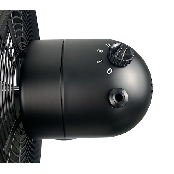 Good Housekeeping 16in Retro Pedestal Fan in Matte Black - 92654-MB