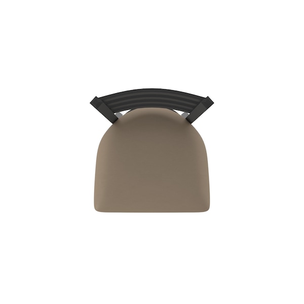 Holland Bar Stool Co 25" Stationary Counter Stool, Black Wrinkle, Canter Earth Seat - 40025BW006