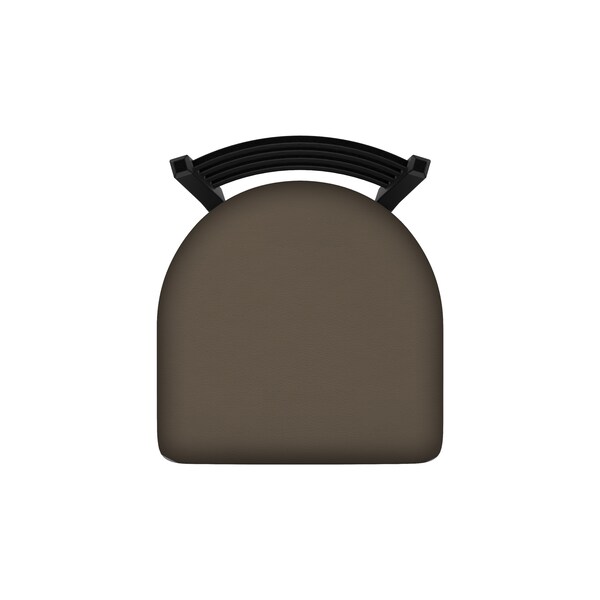 Holland Bar Stool Co 25" Stationary Counter Stool, Black Wrinkle, Canter Earth Seat - 40025BW006