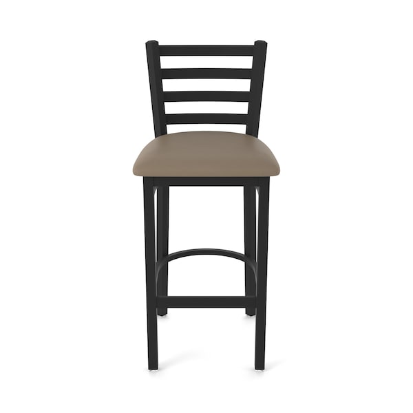 Holland Bar Stool Co 25" Stationary Counter Stool, Black Wrinkle, Canter Earth Seat - 40025BW006