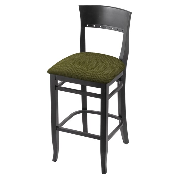 Holland Bar Stool Co 25" Counter Stool, Black Finish, Graph Parrot Seat - 316025BLK015
