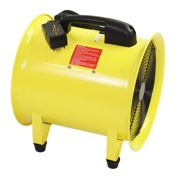 Maxx Air Cylinder Fan, Air Circulator, Axial Fan, Blower Exhaust Fan 12" Non-Oscillating, 120 V, 2,000 CFM - HVHF 12FAN UPS