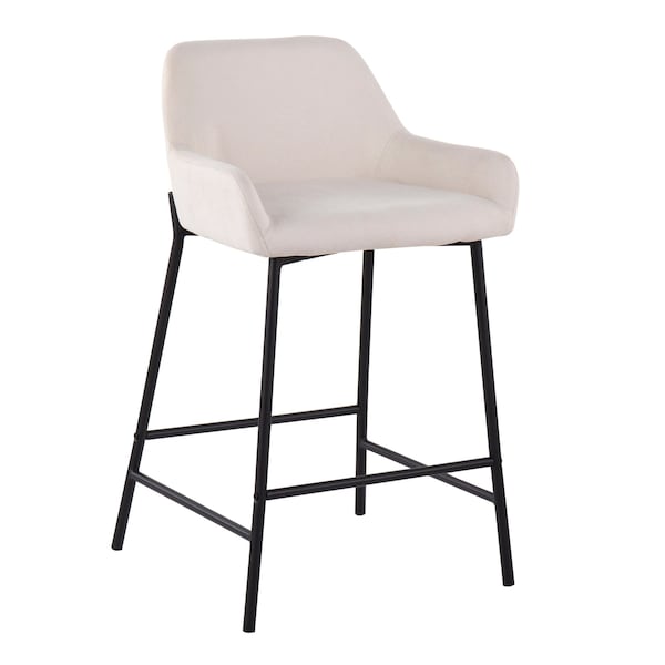 Lumisource Daniella Fixed-Height Counter Stool - Set of 2 PR - B24-DNLA2 BKCR2