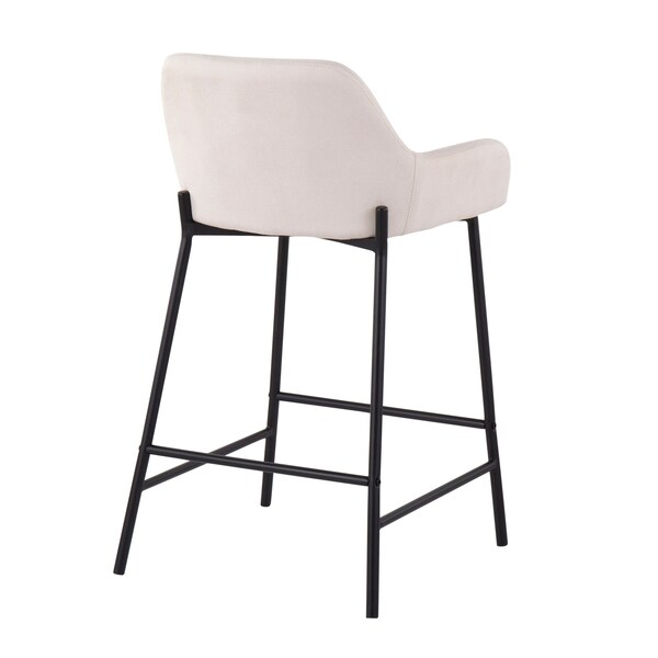 Lumisource Daniella Fixed-Height Counter Stool - Set of 2 PR - B24-DNLA2 BKCR2