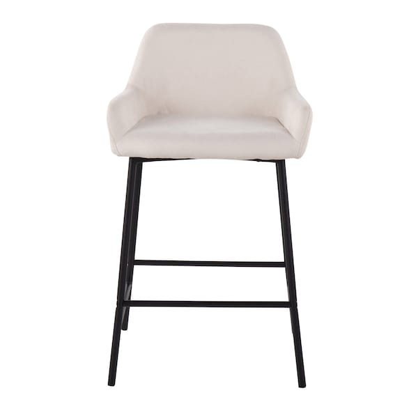 Lumisource Daniella Fixed-Height Counter Stool - Set of 2 PR - B24-DNLA2 BKCR2