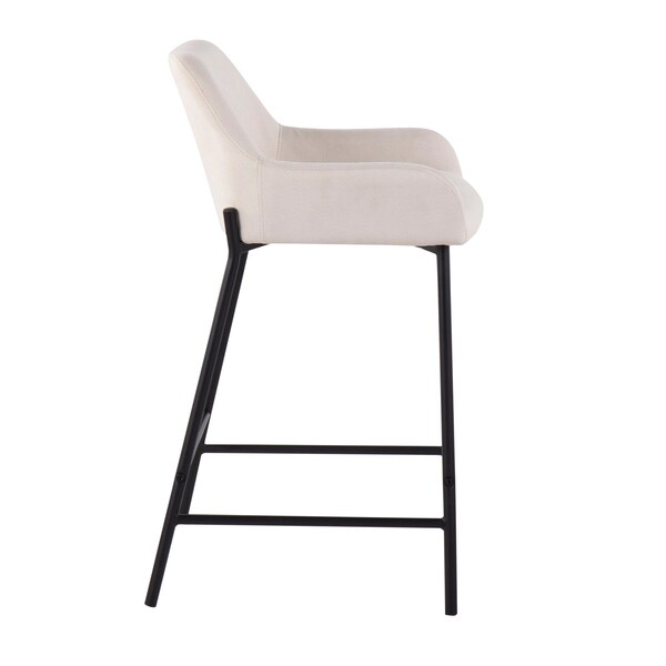 Lumisource Daniella Fixed-Height Counter Stool - Set of 2 PR - B24-DNLA2 BKCR2